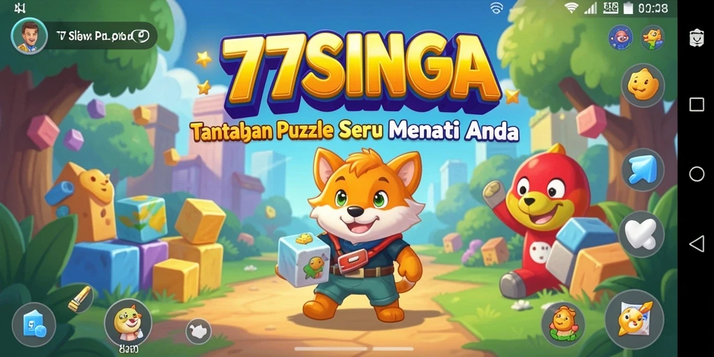 Screenshot gameplay 77SINGA yang menampilkan tantangan puzzle yang menarik.