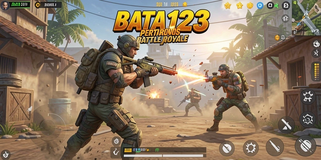 Gameplay BATA123 yang mendebarkan dalam pertempuran Battle Royale.