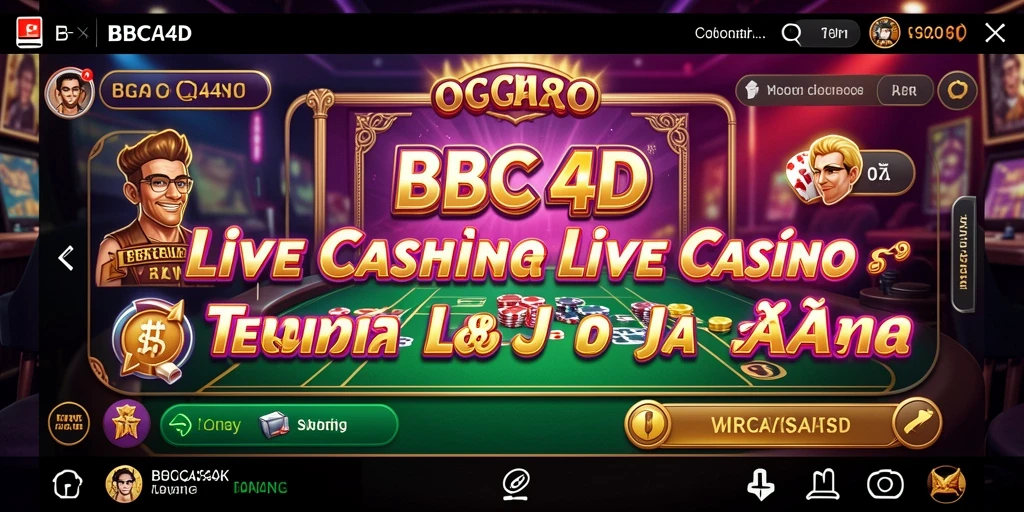 Tampilan gameplay Live Casino di BBCA4D yang menegangkan dan seru.