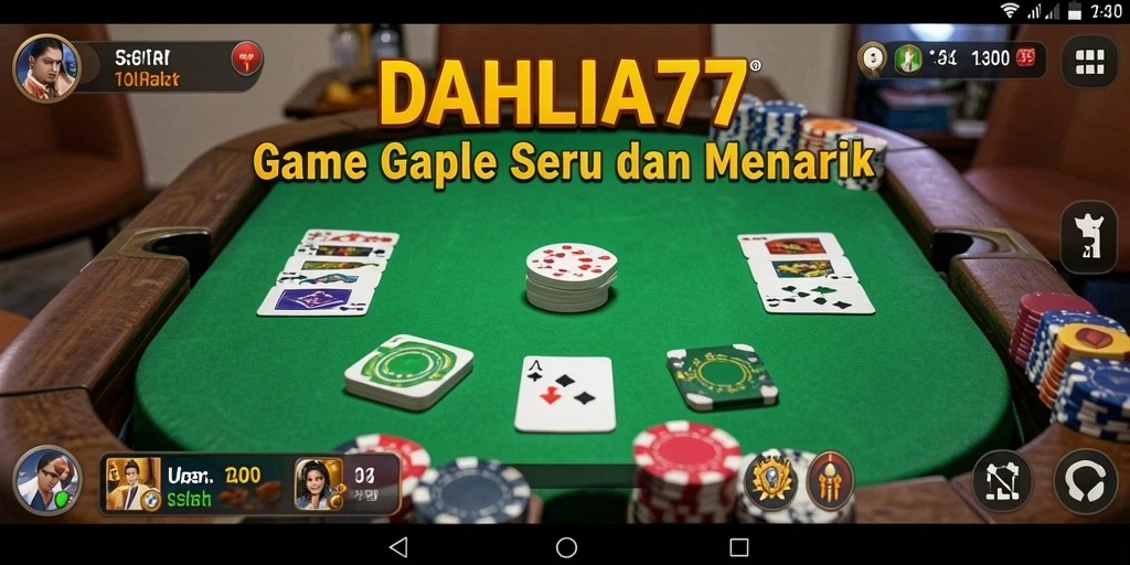 Gambaran utama gameplay Gaple dengan DAHLIA77 yang seru.