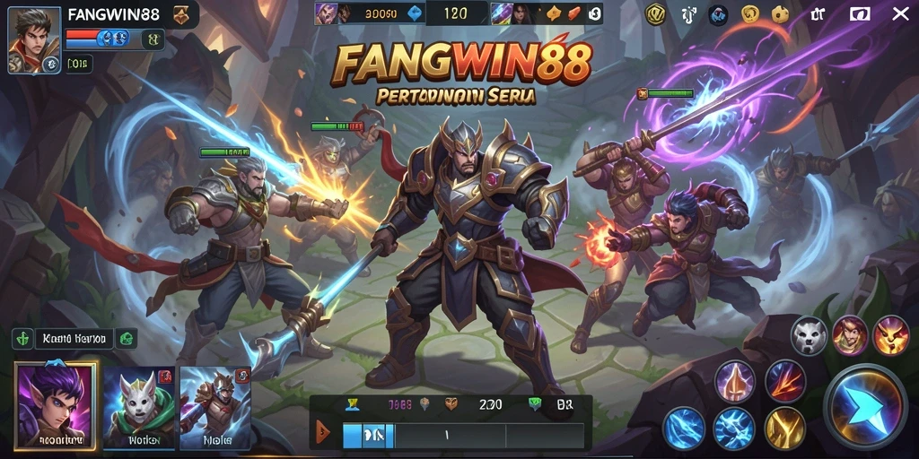 Screenshot gameplay FANGWIN88 yang menampilkan aksi pertarungan seru.
