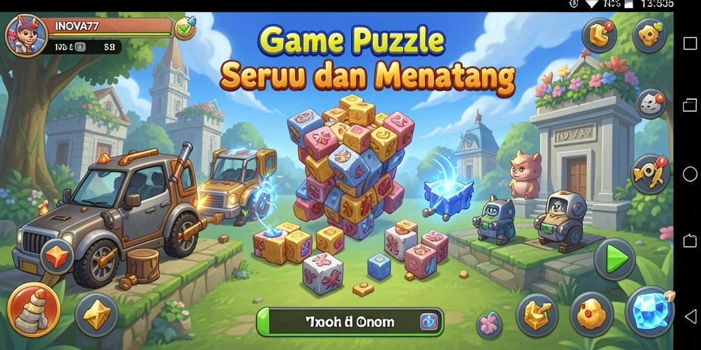 Tampilan gameplay seru dan menantang dari INOVA77 puzzle.