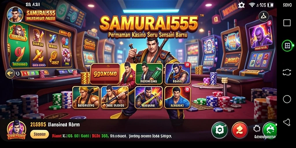 Tampilan gameplay menarik dan mendebarkan dari SAMURAI555.