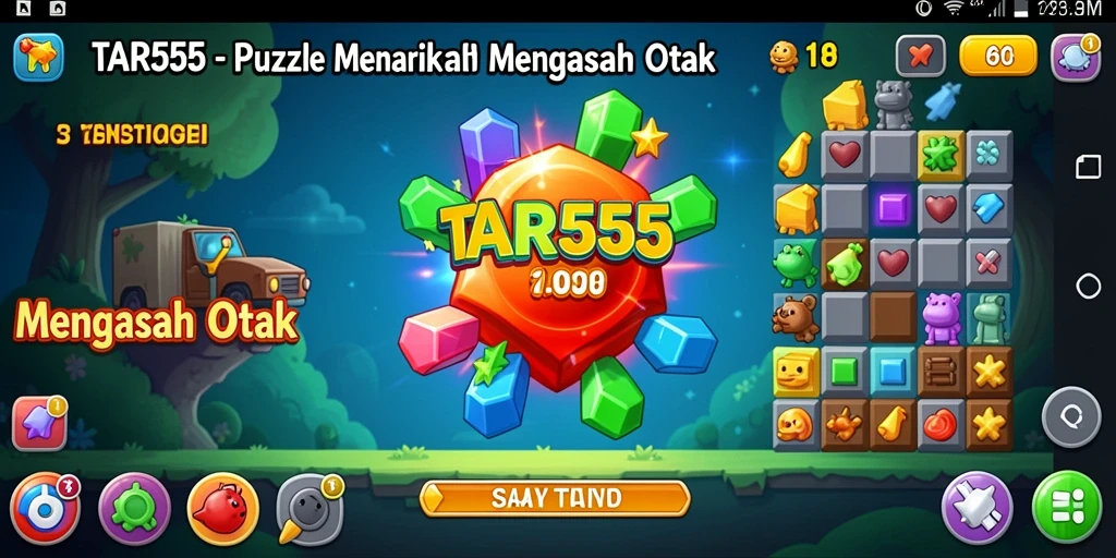 Screenshot TAR555 menampilkan gameplay puzzle yang menarik dan menantang.